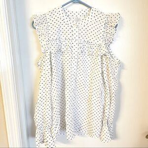 Mud Pie White Clarrisa Button down size M NWT